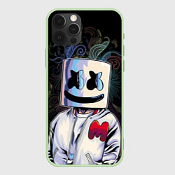 Чехол для iPhone 12 Pro Marshmello XXX, цвет: 3D-салатовый