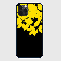 Чехол iPhone 12 Pro Желтые Листья - Минимализм