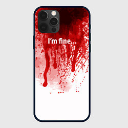 Чехол для iPhone 12 Pro Im fine halloween, цвет: 3D-черный