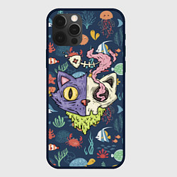 Чехол iPhone 12 Pro Cat skull - art