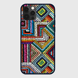 Чехол iPhone 12 Pro Этнический орнамент вышивка