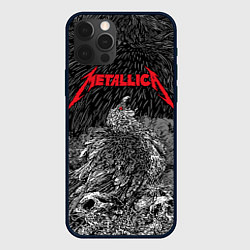 Чехол iPhone 12 Pro Metallica птица на черепах