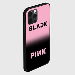 Чехол для iPhone 12 Pro Blackpink - розово-черный, цвет: 3D-черный — фото 2
