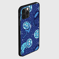 Чехол для iPhone 12 Pro Кот Космонавт, цвет: 3D-черный — фото 2