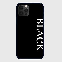 Чехол iPhone 12 Pro Чёрная футболка с текстом