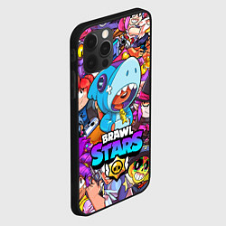 Чехол для iPhone 12 Pro BRAWL STARS LEON SHARK, цвет: 3D-черный — фото 2