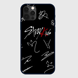 Чехол для iPhone 12 Pro STRAY KIDS, цвет: 3D-черный