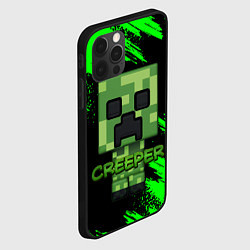 Чехол для iPhone 12 Pro MINECRAFT CREEPER, цвет: 3D-черный — фото 2