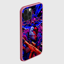 Чехол для iPhone 12 Pro CS GO hyper beast IMBAskin, цвет: 3D-малиновый — фото 2