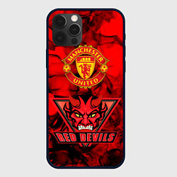 Чехол для iPhone 12 Pro Manchester United, цвет: 3D-черный