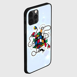 Чехол для iPhone 12 Pro Кубик Рубика, цвет: 3D-черный — фото 2
