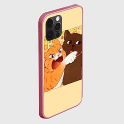 Чехол для iPhone 12 Pro Woman yelling at Cat meme, цвет: 3D-малиновый — фото 2