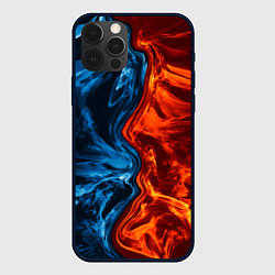 Чехол для iPhone 12 Pro Огонь и вода, цвет: 3D-черный