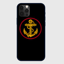 Чехол для iPhone 12 Pro ВМФ, цвет: 3D-черный