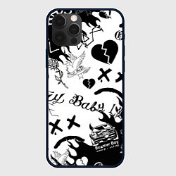 Чехол для iPhone 12 Pro LIL PEEP, цвет: 3D-черный