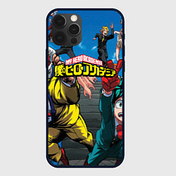 Чехол для iPhone 12 Pro My Hero Academia все герои, цвет: 3D-черный