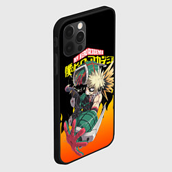 Чехол для iPhone 12 Pro MY HERO ACADEMIA яркое пламя, цвет: 3D-черный — фото 2