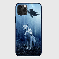 Чехол iPhone 12 Pro Волки в тёмном лесу