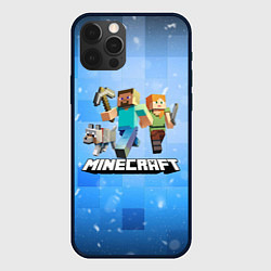 Чехол для iPhone 12 Pro Minecraft Майнкрафт, цвет: 3D-черный