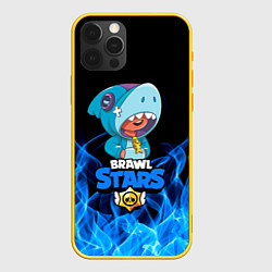 Чехол для iPhone 12 Pro BRAWL STARS LEON, цвет: 3D-желтый