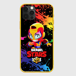 Чехол для iPhone 12 Pro Brawl Stars MAX, цвет: 3D-желтый