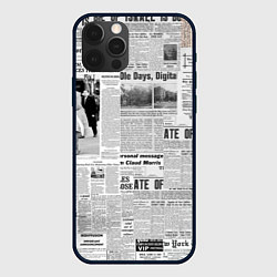 Чехол для iPhone 12 Pro Газета Newspaper, цвет: 3D-черный
