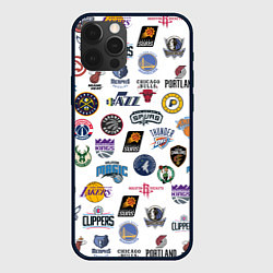 Чехол для iPhone 12 Pro NBA Pattern, цвет: 3D-черный
