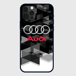 Чехол для iPhone 12 Pro AUDI, цвет: 3D-черный