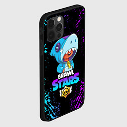 Чехол для iPhone 12 Pro BRAWL STARS LEON SHARK, цвет: 3D-черный — фото 2