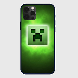 Чехол для iPhone 12 Pro MINECRAFT, цвет: 3D-черный