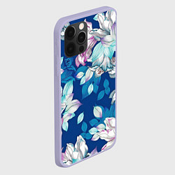 Чехол для iPhone 12 Pro Нежные цветы, цвет: 3D-светло-сиреневый — фото 2