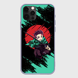 Чехол для iPhone 12 Pro KIMETSU NO YAIBA, цвет: 3D-светло-сиреневый