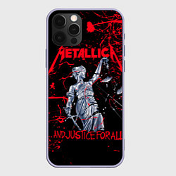 Чехол для iPhone 12 Pro Metallica, цвет: 3D-светло-сиреневый