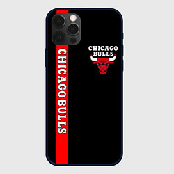 Чехол для iPhone 12 Pro CHICAGO BULLS, цвет: 3D-черный