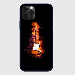 Чехол для iPhone 12 Pro Огонь музыка, цвет: 3D-черный