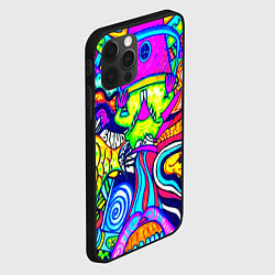 Чехол для iPhone 12 Pro КИСЛОТНЫЕ РИСУНОК, цвет: 3D-черный — фото 2