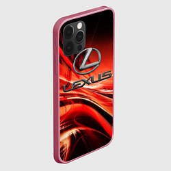 Чехол для iPhone 12 Pro LEXUS, цвет: 3D-малиновый — фото 2