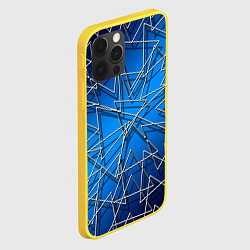 Чехол для iPhone 12 Pro Треугольники, цвет: 3D-желтый — фото 2