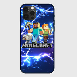 Чехол для iPhone 12 Pro MINECRAFT МАЙНКРАФТ, цвет: 3D-черный