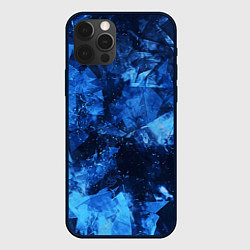 Чехол для iPhone 12 Pro Blue Abstraction, цвет: 3D-черный