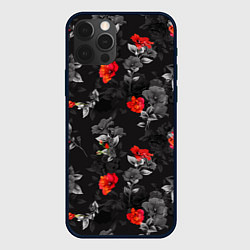 Чехол iPhone 12 Pro Красные цветы
