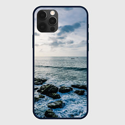 Чехол для iPhone 12 Pro Море, цвет: 3D-черный