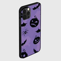 Чехол для iPhone 12 Pro Фиолетовый хэллоуин, цвет: 3D-черный — фото 2