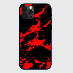 Чехол iPhone 12 Pro Красный на черном