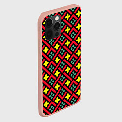 Чехол для iPhone 12 Pro Abstract cross armor, цвет: 3D-светло-розовый — фото 2