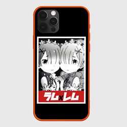 Чехол для iPhone 12 Pro Re:Zero, цвет: 3D-красный