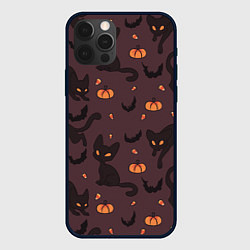 Чехол iPhone 12 Pro Хэллоуиновский кот