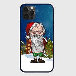 Чехол iPhone 12 Pro Уставший Санта