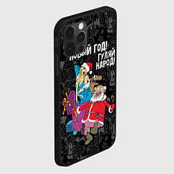 Чехол для iPhone 12 Pro Новым год! Гуляй народ!, цвет: 3D-черный — фото 2