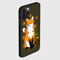 Чехол для iPhone 12 Pro Лиса в лесу, цвет: 3D-черный — фото 2